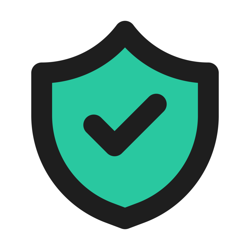 Shield flat color outline icon png