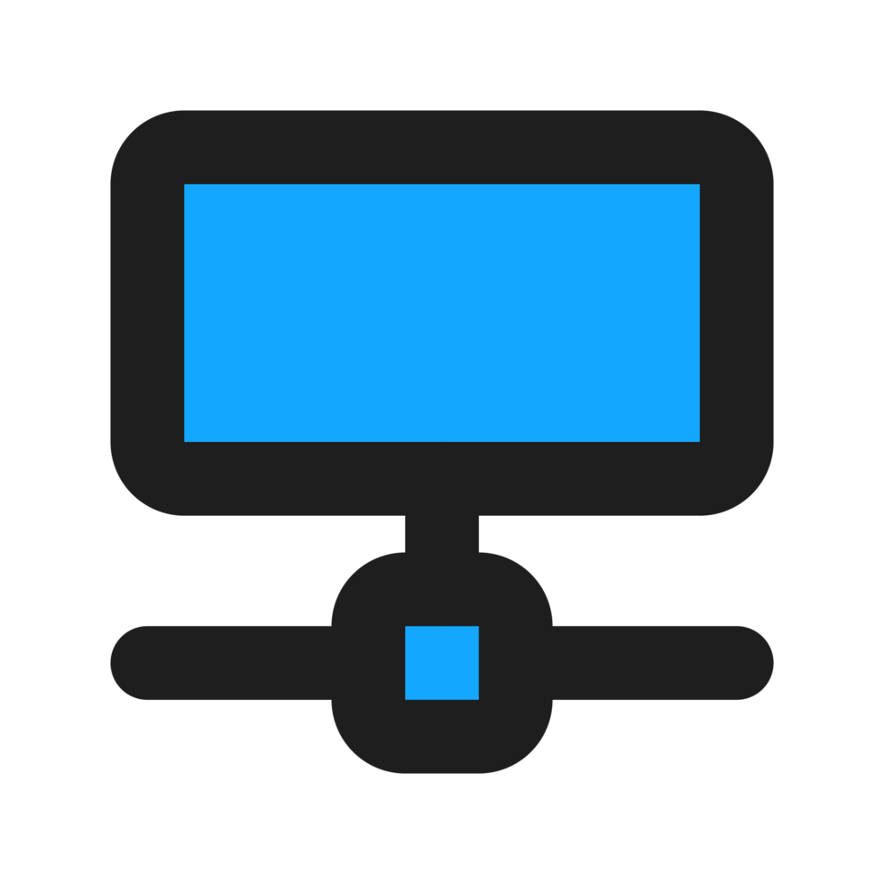 pantalla plano color contorno icono png