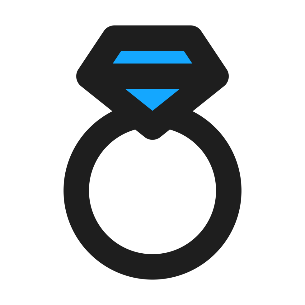 Ring flat color outline icon png