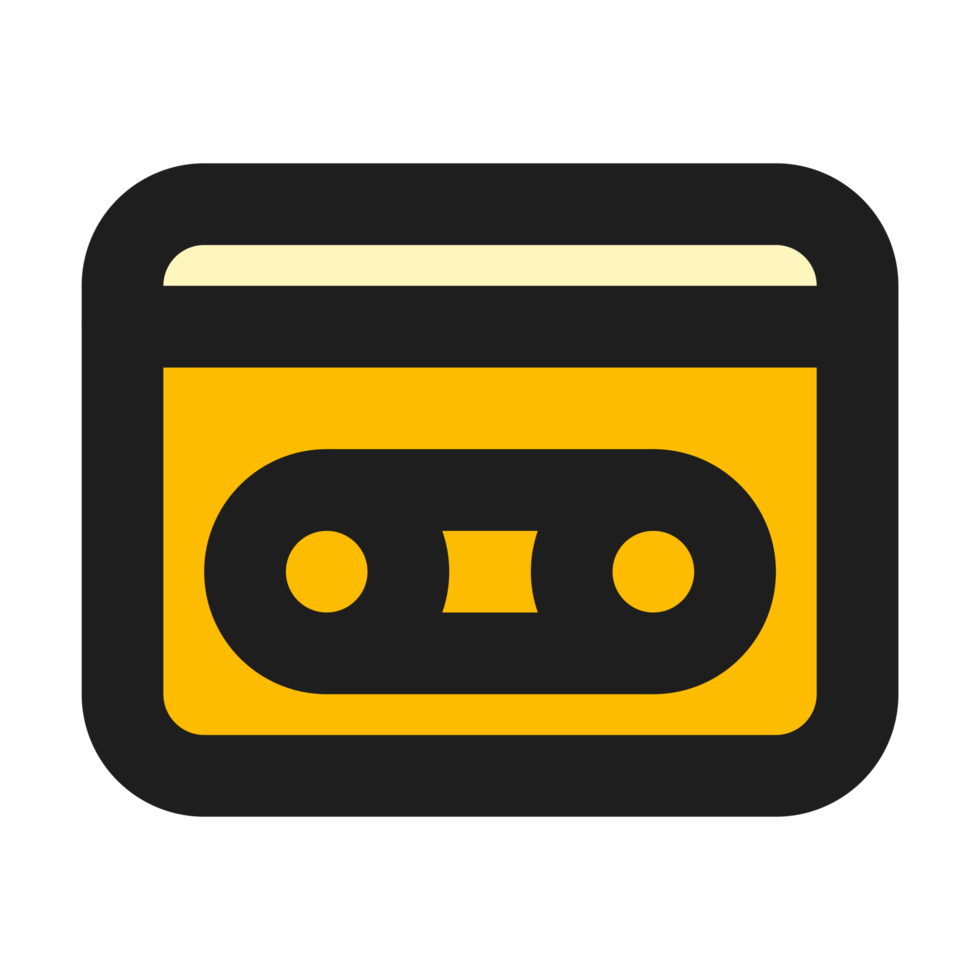 Tape flat color outline icon png