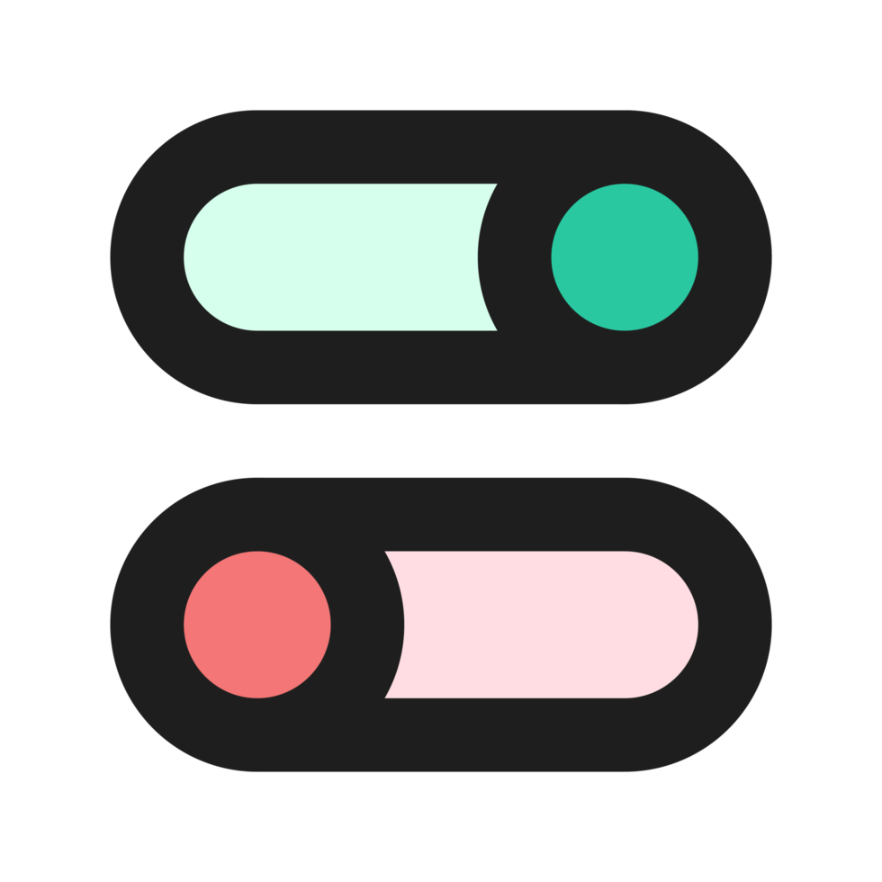 Toggle flat color outline icon png