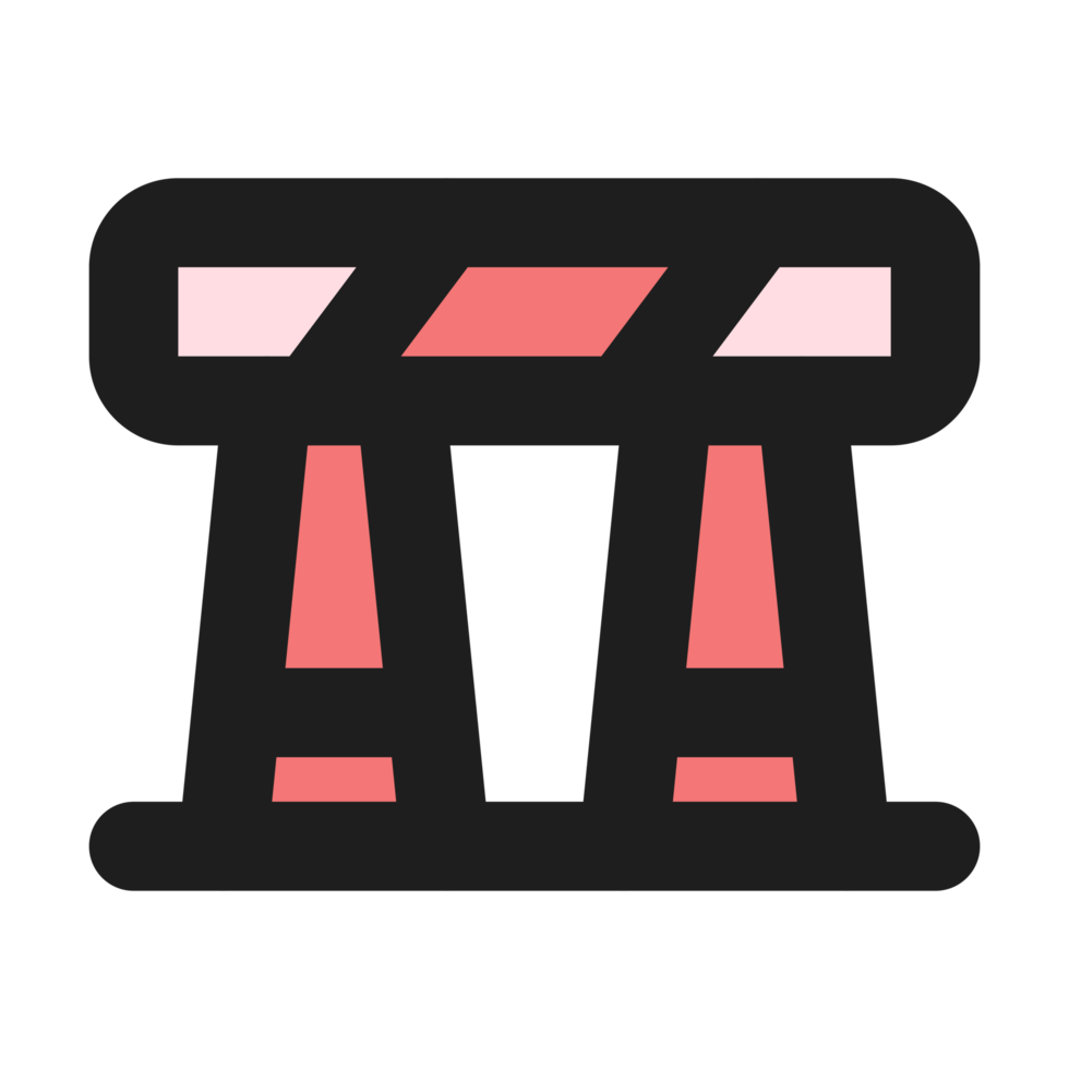 Traffic flat color outline icon png