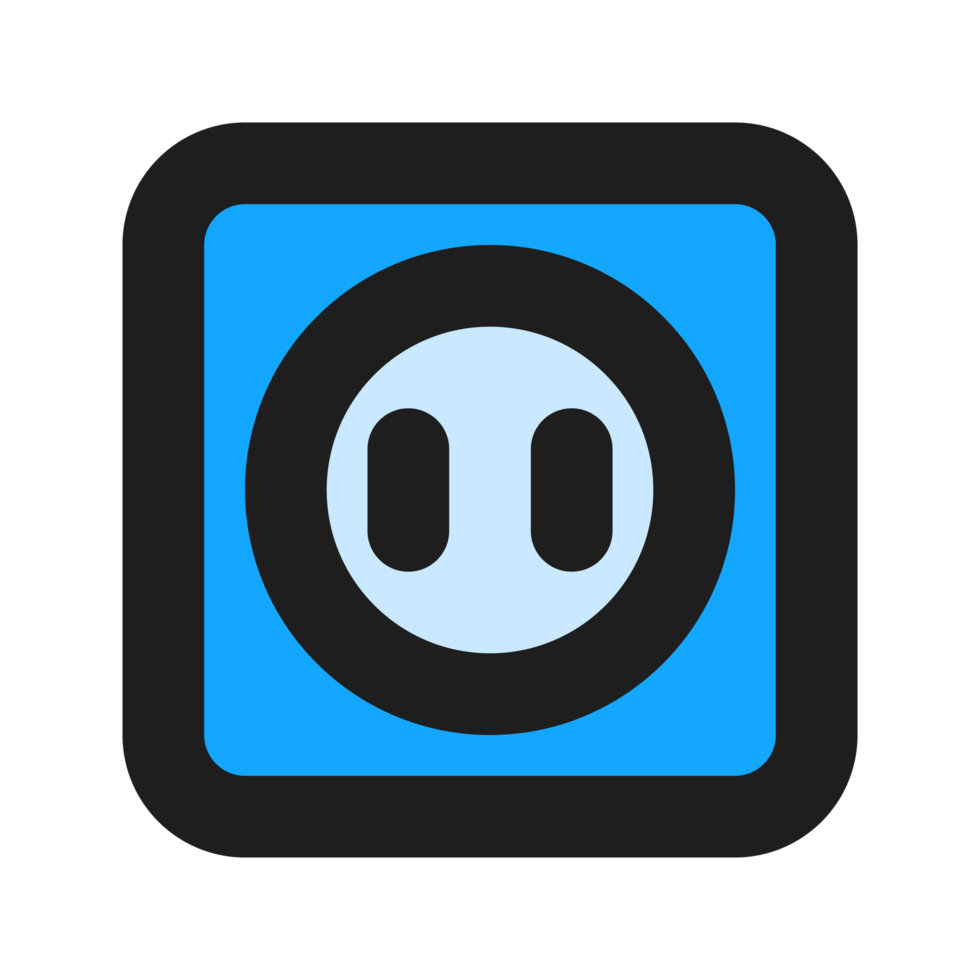 Socket flat color outline icon png