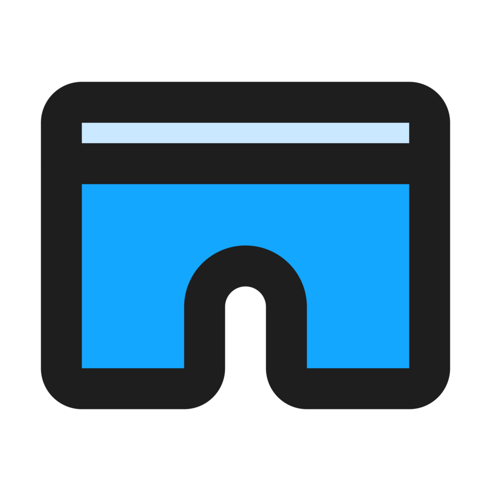 Underwear flat color outline icon png
