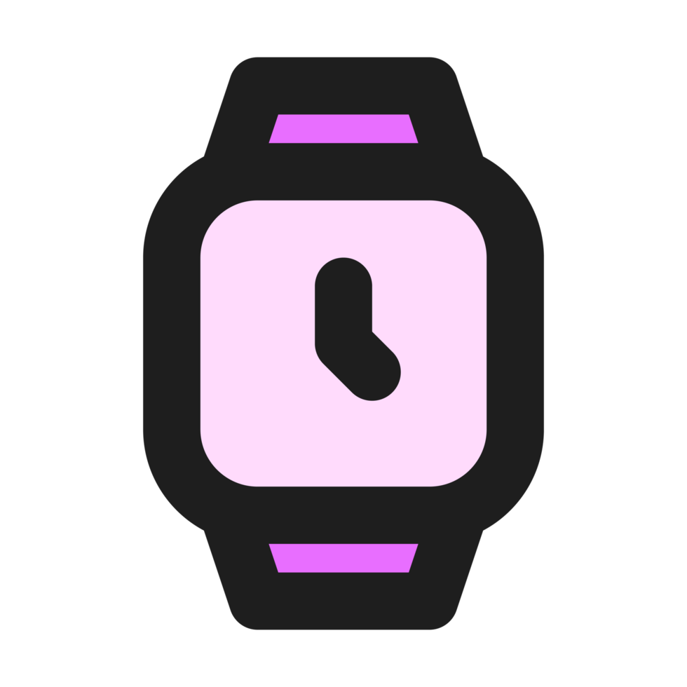 Watch flat color outline icon png
