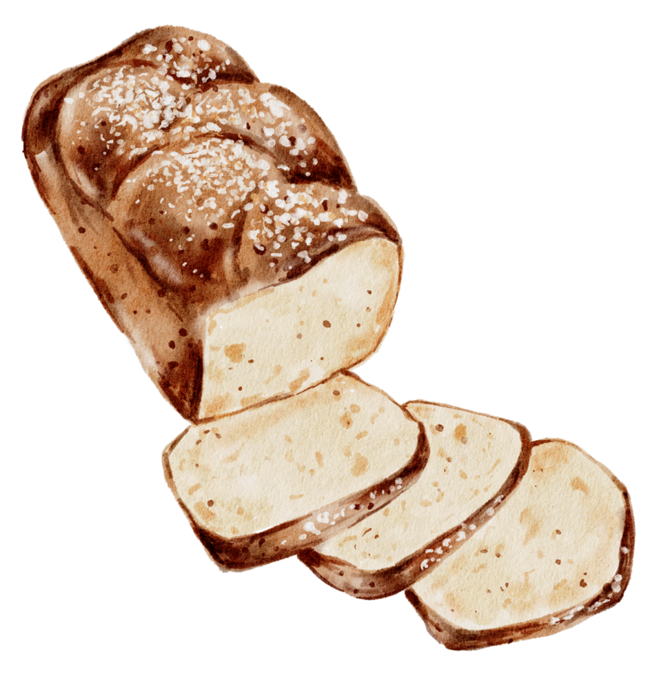 panadería de acuarela, pan, pastel, hornear, pintura a mano png