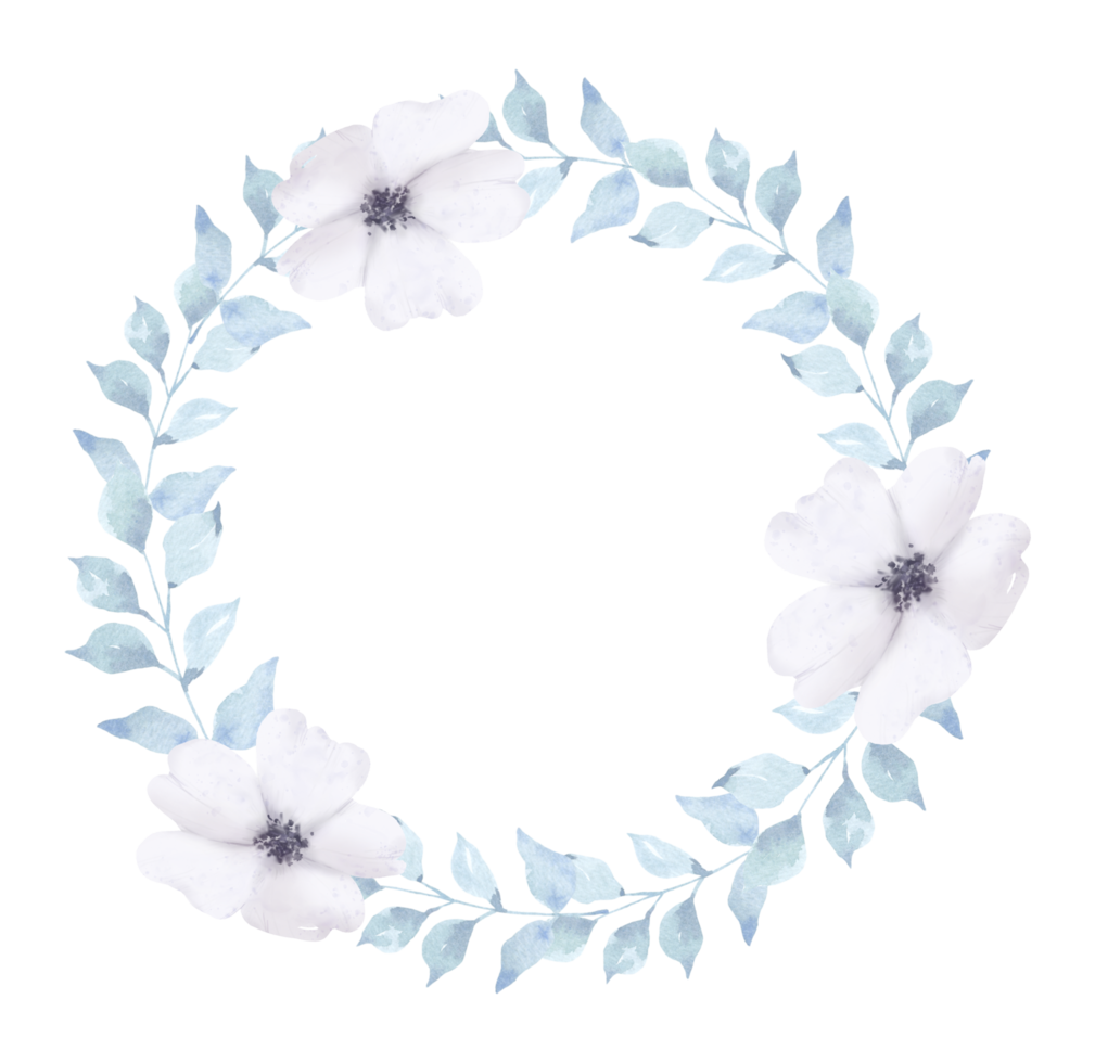 Boho flower wreath watercolor png