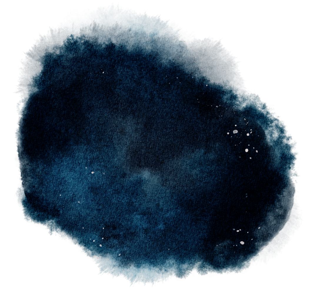 splash aquarelle abstrait bleu profond png