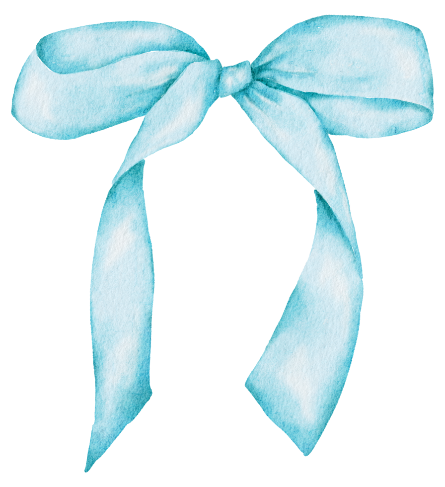 Ribbon bow ornament watercolor clipart png