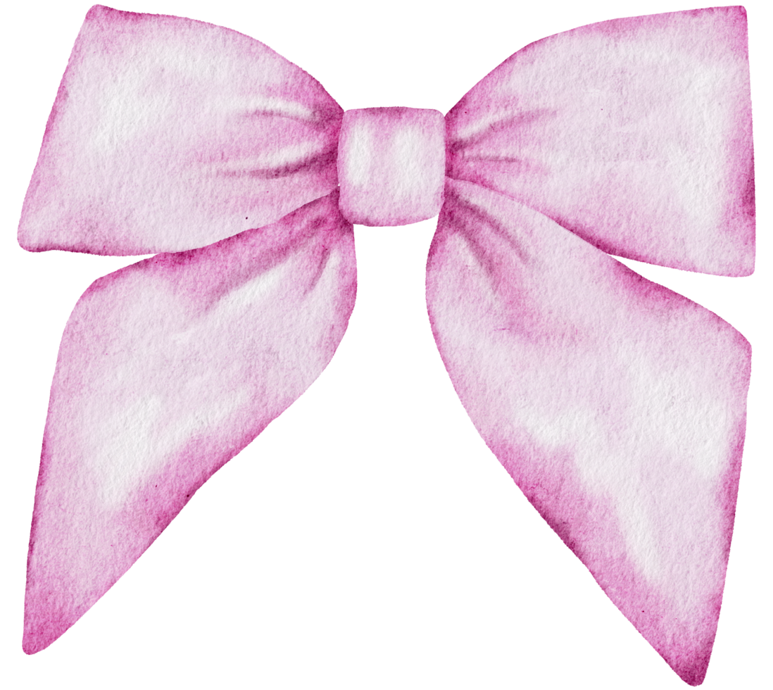 Ribbon bow ornament watercolor clipart png