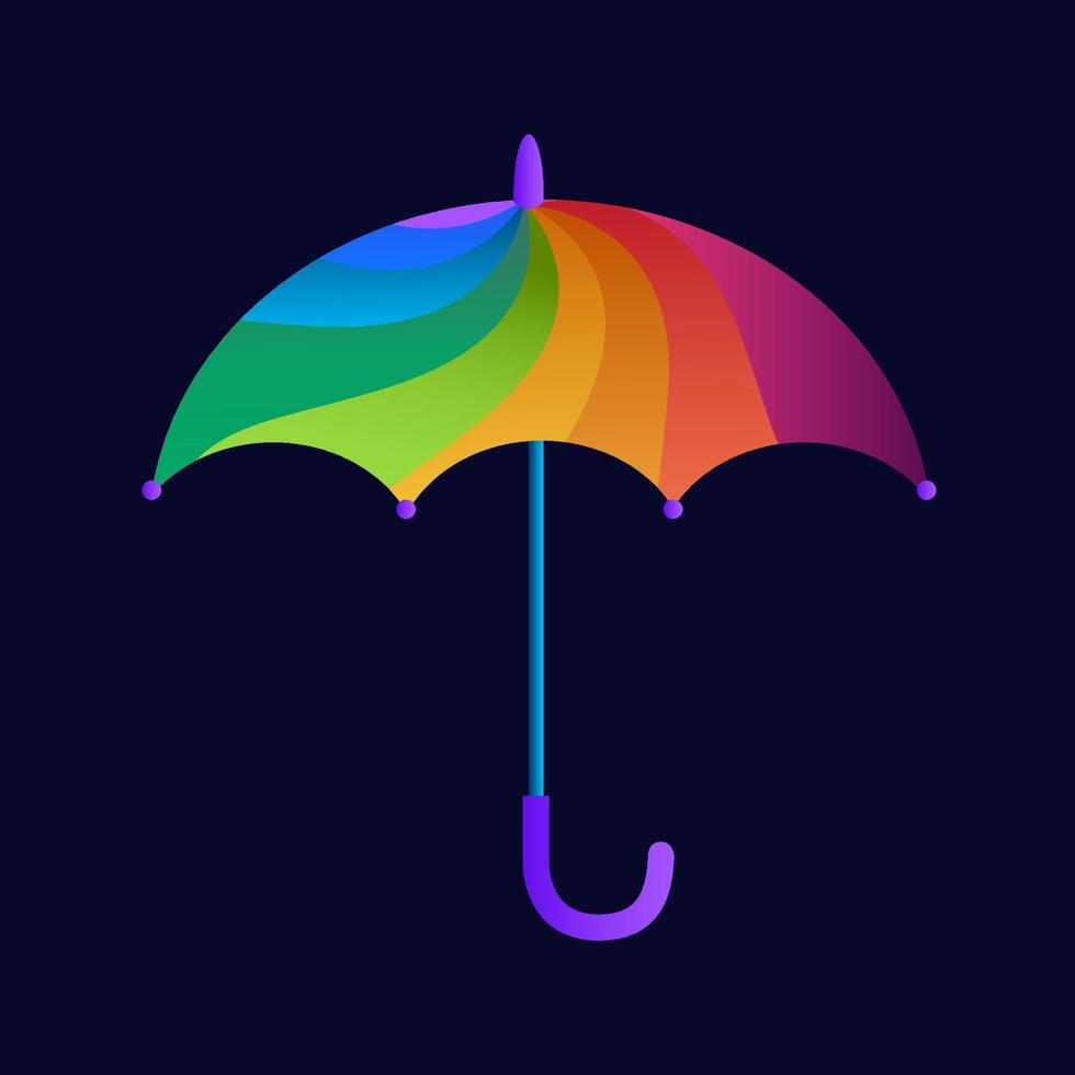 Colorful umbrella icon vector