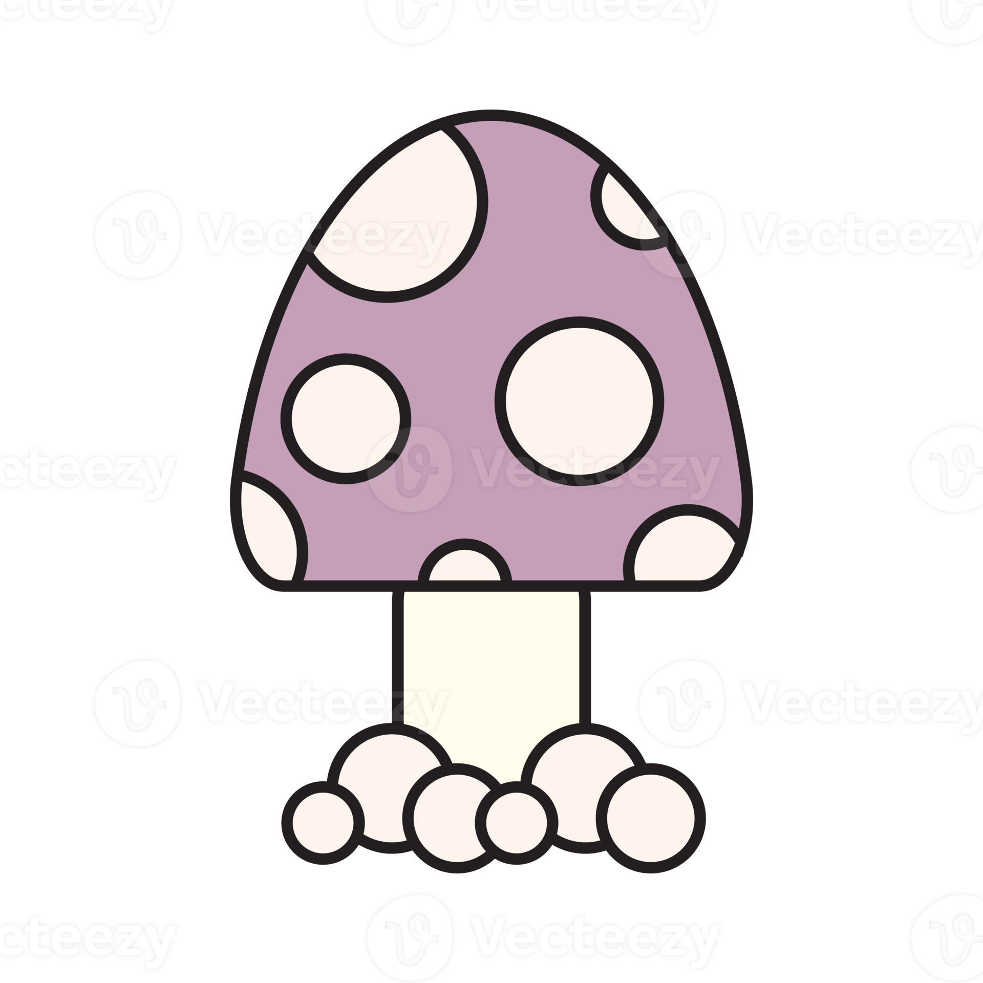 Cartoon mushroom isolated on background. Mushroom Illustration Icon