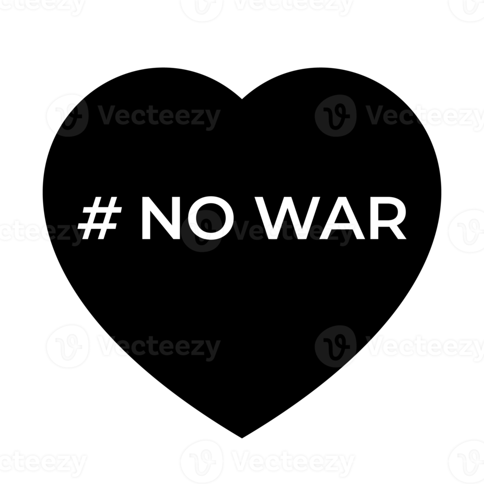 No war text. Peace concept. No war icon. Save Ukraine. Transparent background. Illustration png