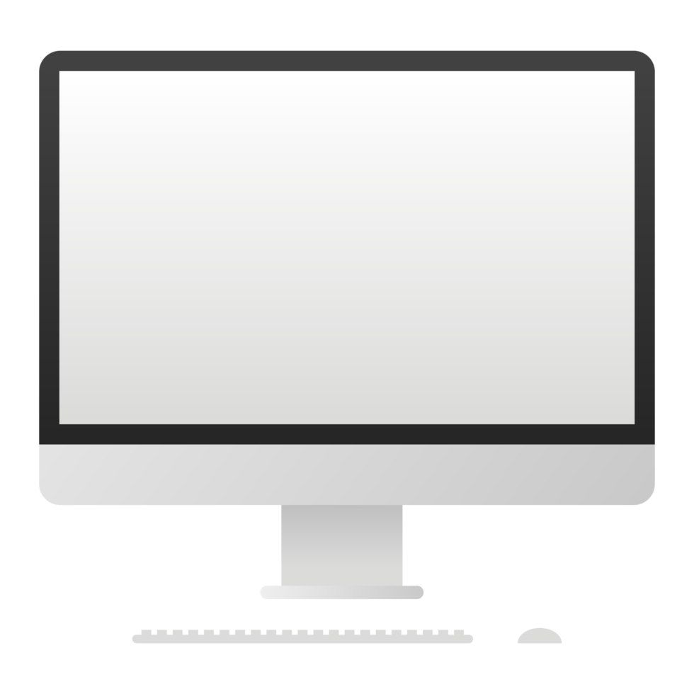 ordinateur ou PC bureau, ordinateur bureau avec clavier et souris. png