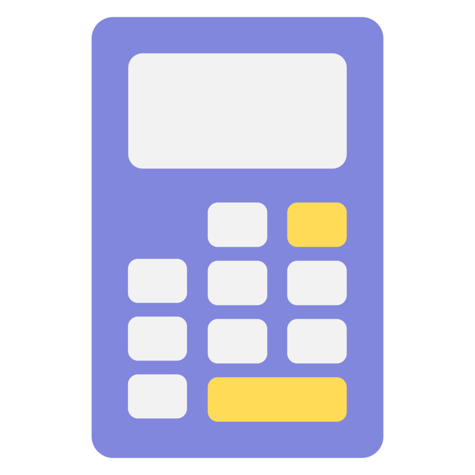 Calculator and payment, Calculator for count the money. png