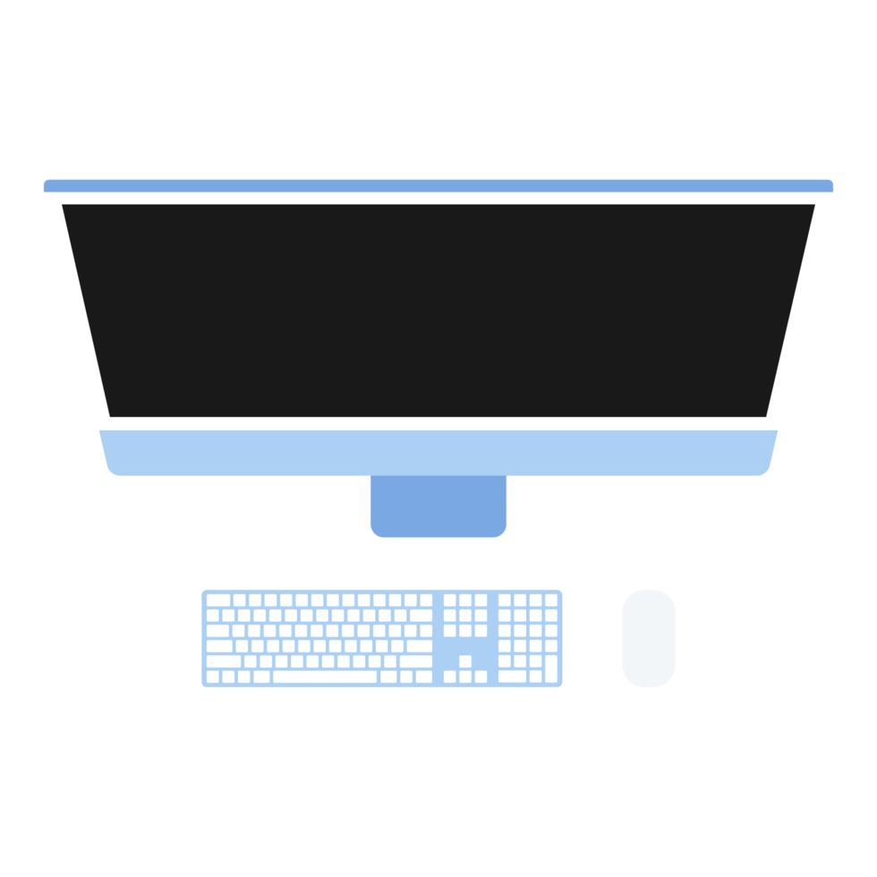 Computer or PC desktop, computer desktop with keyboard and mouse. png