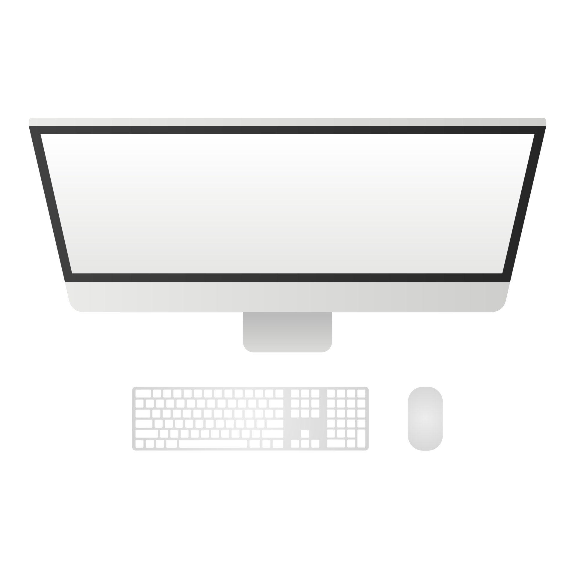 Computer or pc desktop computer desktop with keyboard and mouse