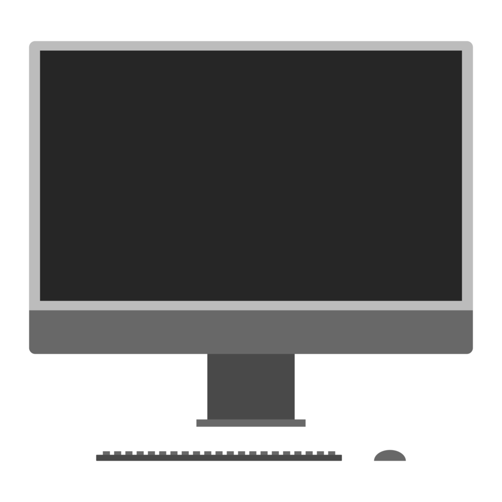 Computer or PC desktop, computer desktop with keyboard and mouse. png