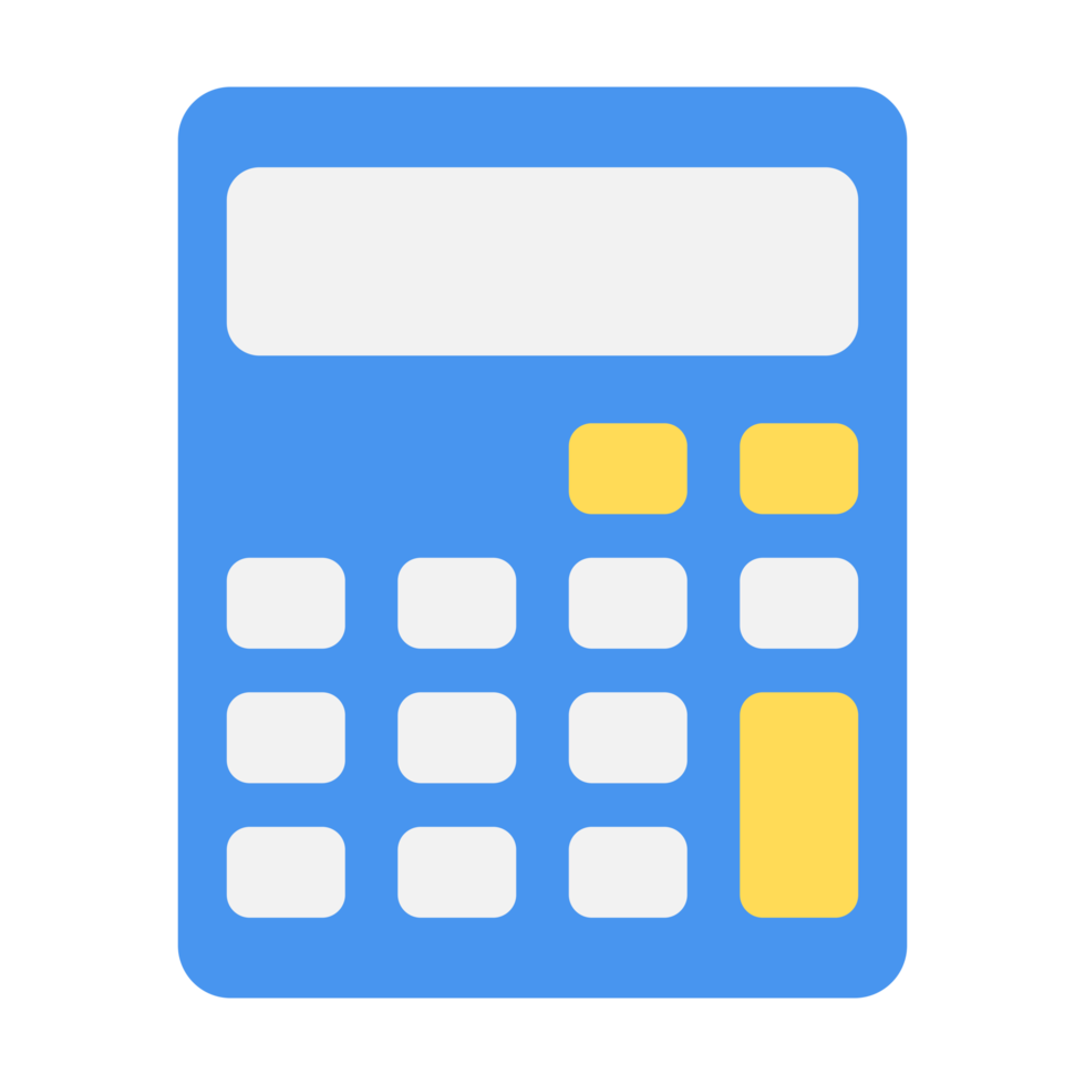 Calculator and payment, Calculator for count the money. png