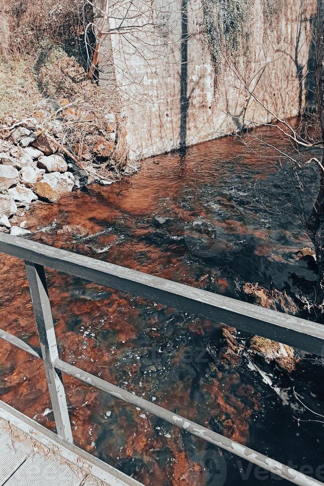 A large amount of trash polluting our waters photo