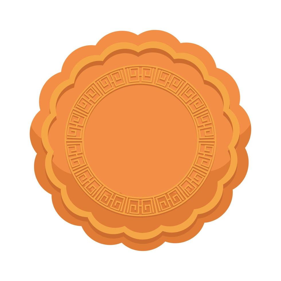 mid autumn golden mooncake vector