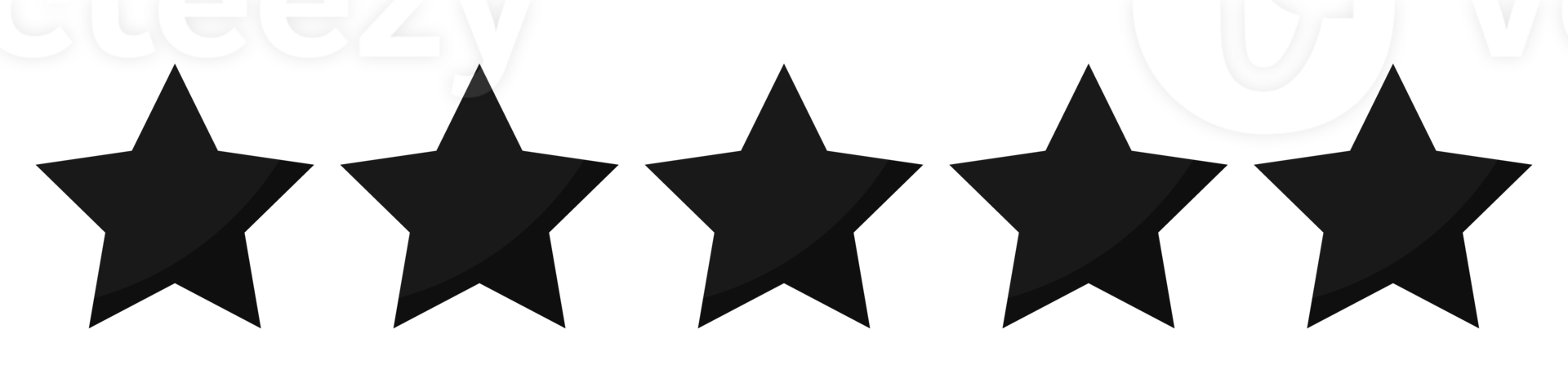 Five stars quality rating icons. 5 stars icon. Five star sign. Rating symbol. Transparent