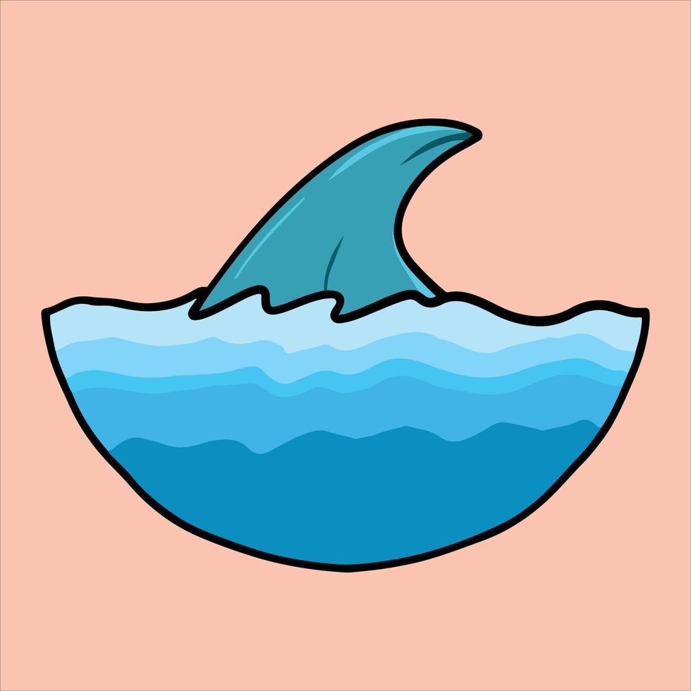 Shark fin logo and icon vector