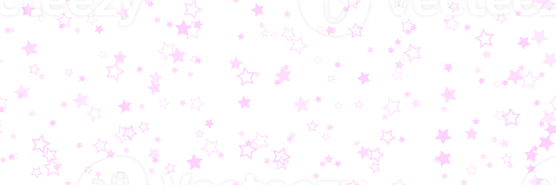 Star pattern background for wide banner. Seamless stars background. Transparent background. Png illustration