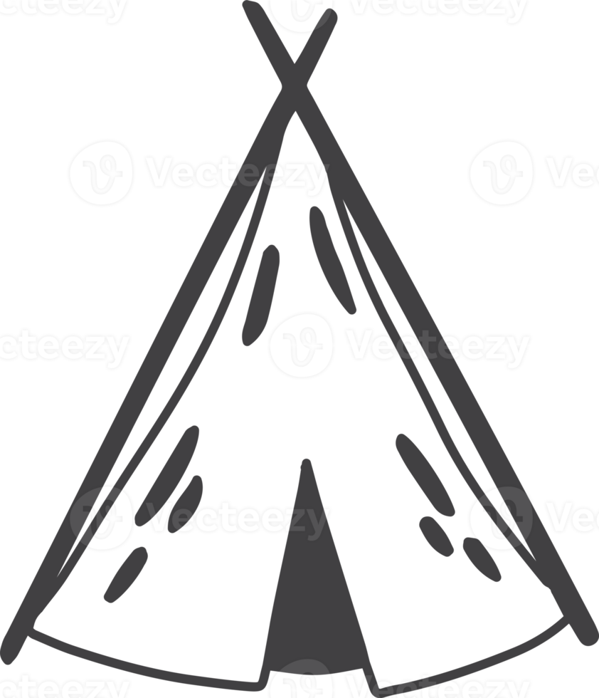 illustration de camping isolée sur fond transparent png