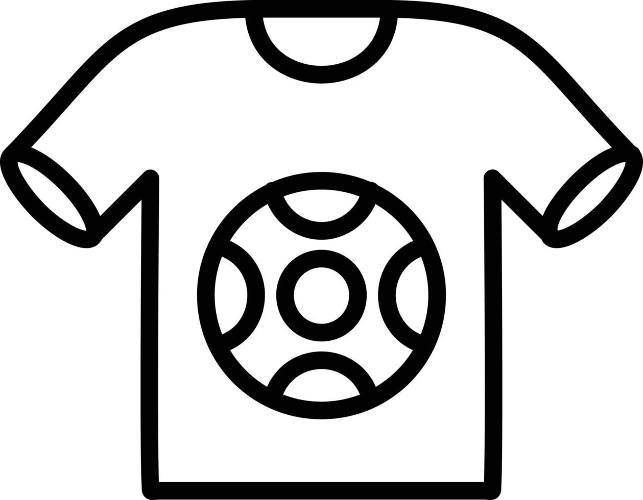 fútbol americano camisa línea icono vector