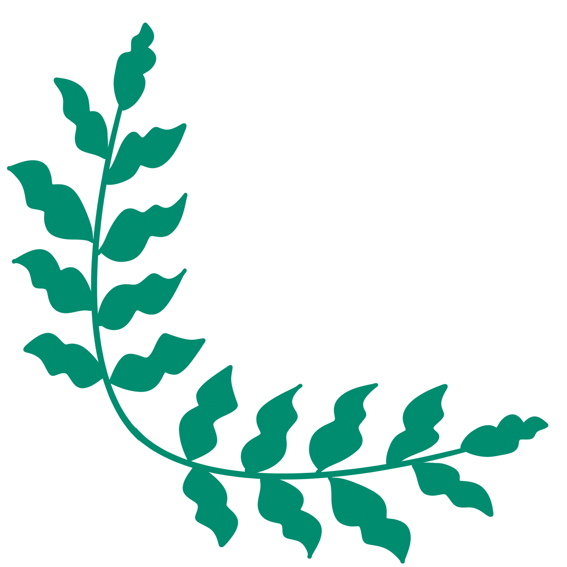 Free Leaf Corner Border. Hand drawn floral corner borders decoration