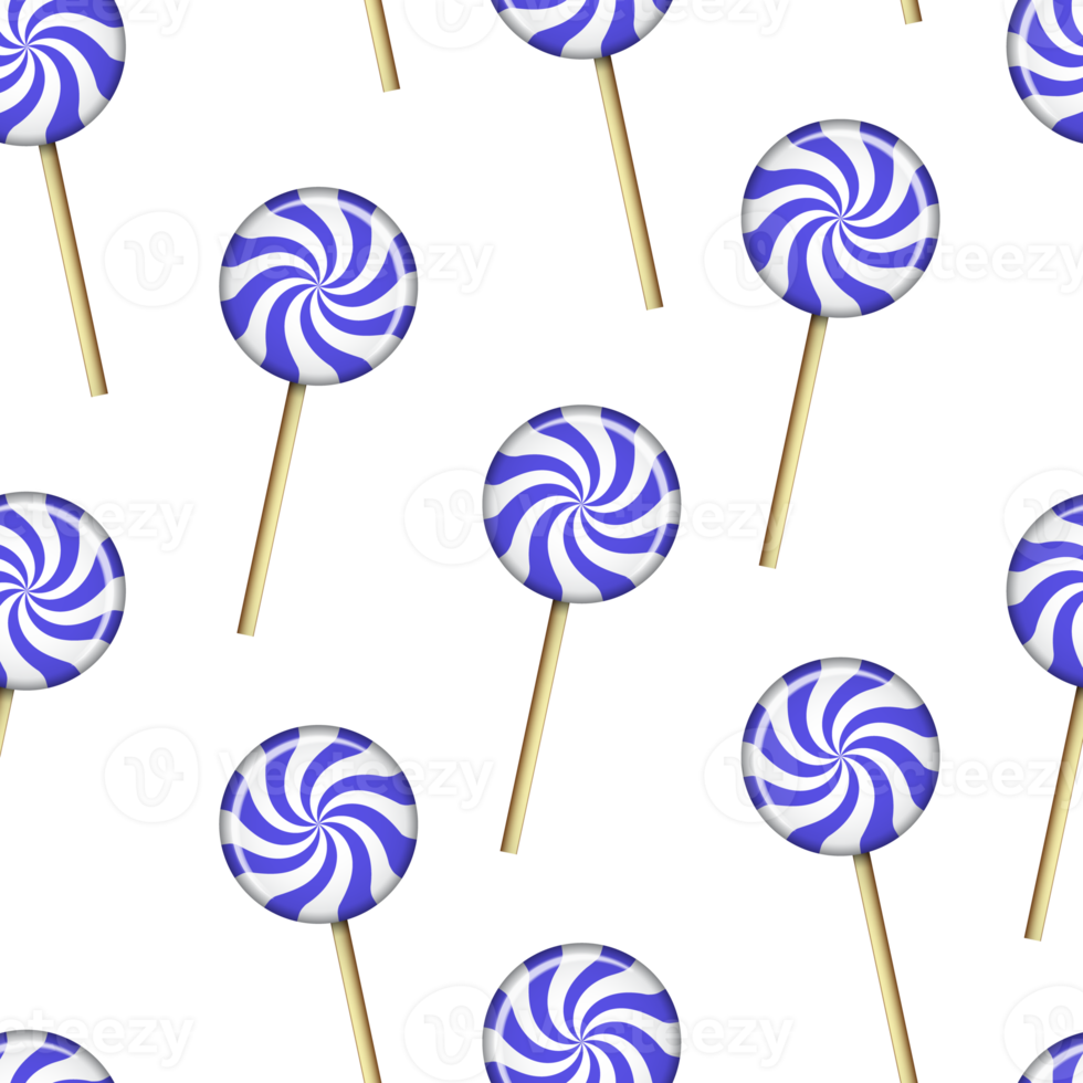 nahtlos Muster mit lila Lutscher isoliert Hintergrund. Karikatur retro Stil Süss Süßigkeiten. transparent Hintergrund. Illustration png