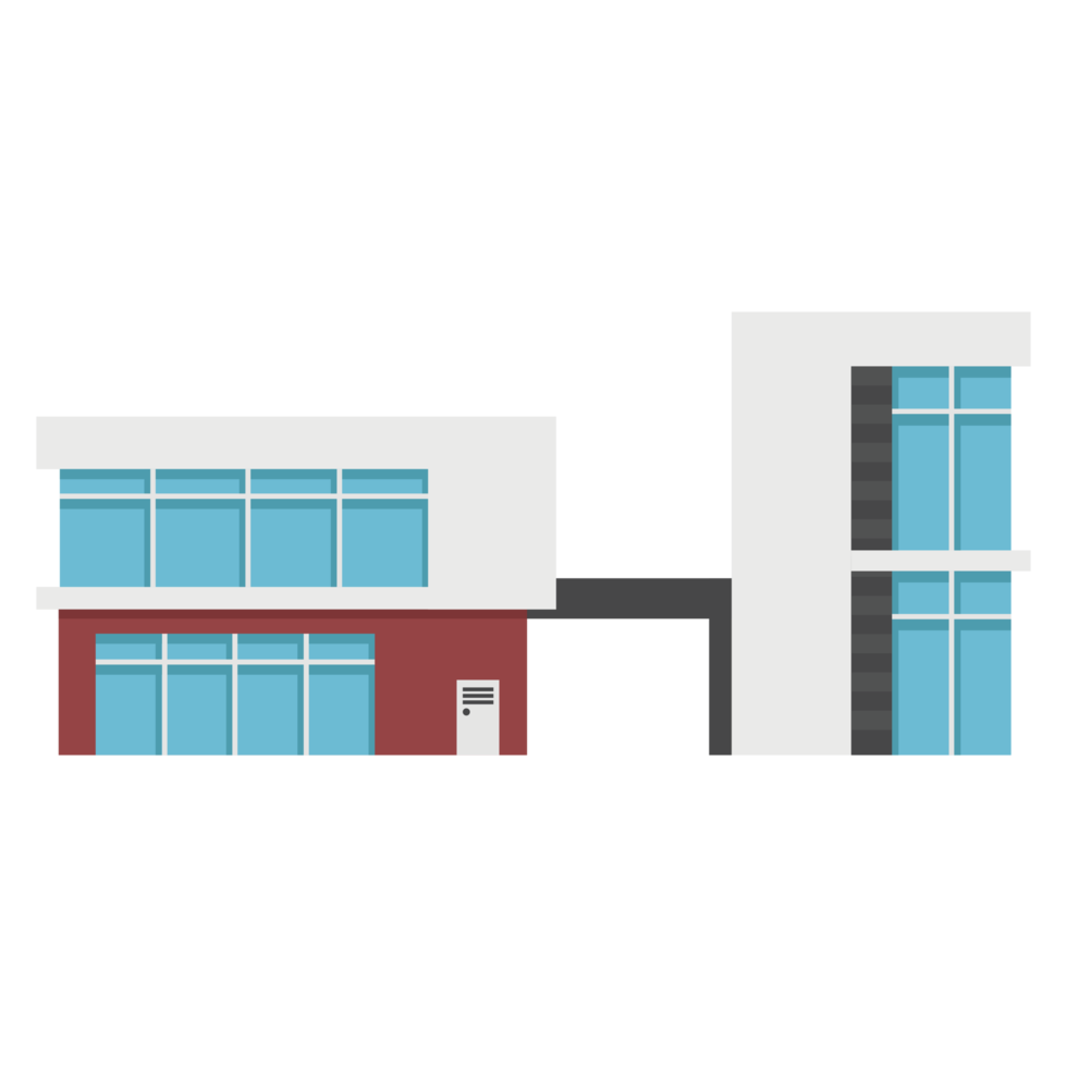 A modern house or home. Modern building and architecture. png