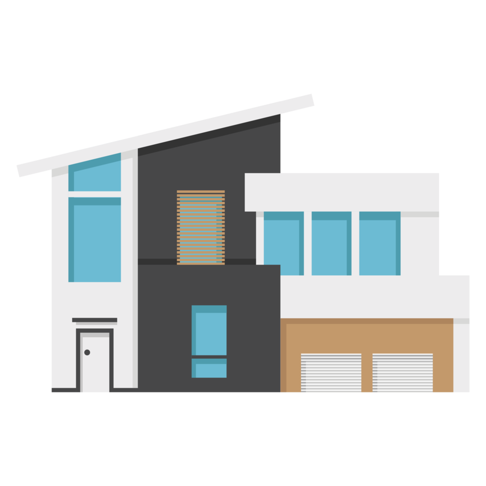 A modern house or home. Modern building and architecture. png