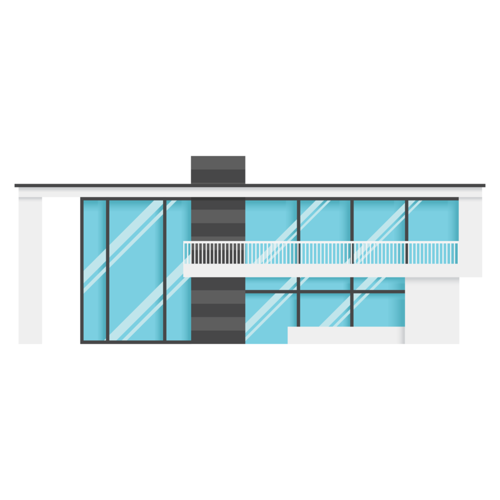 une moderne maison ou maison. moderne bâtiment et architecture. png