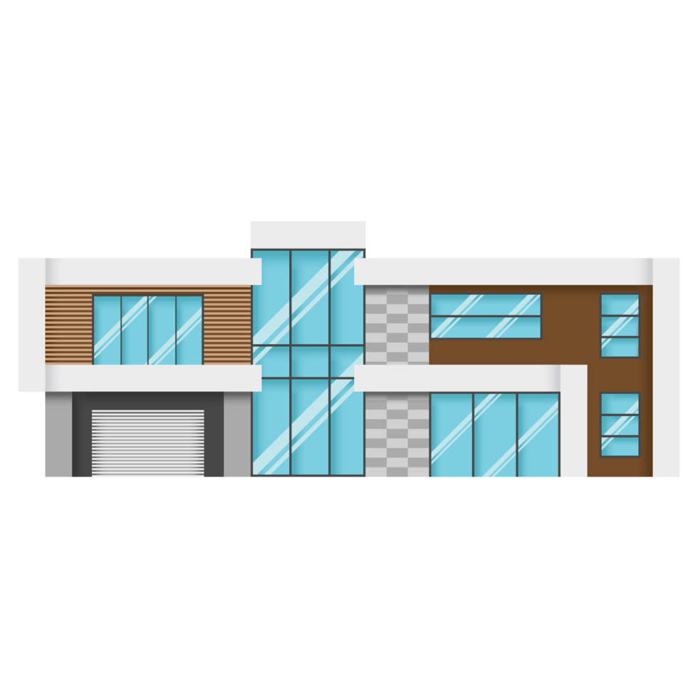 A modern house or home. Modern building and architecture. png