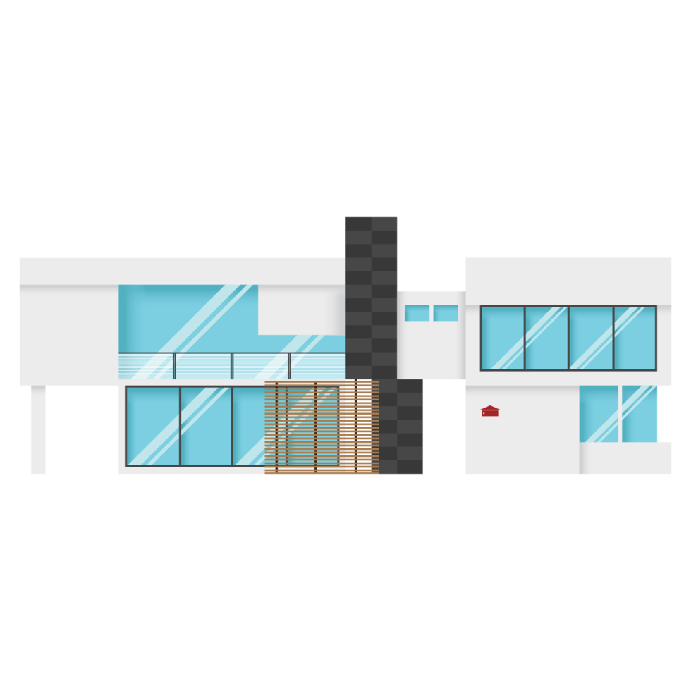 A modern house or home. Modern building and architecture. png