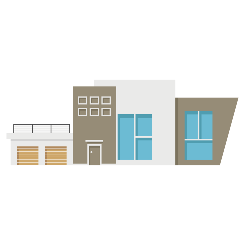 A modern house or home. Modern building and architecture. png
