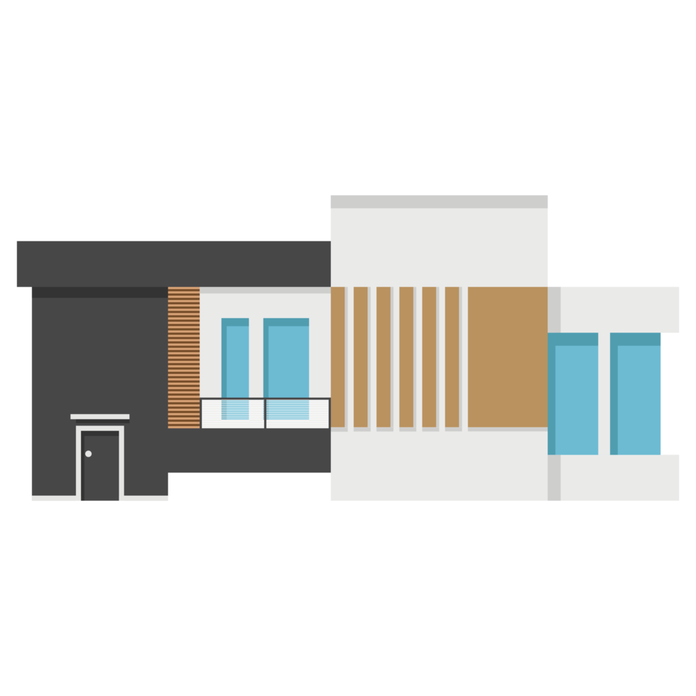 A modern house or home. Modern building and architecture. png