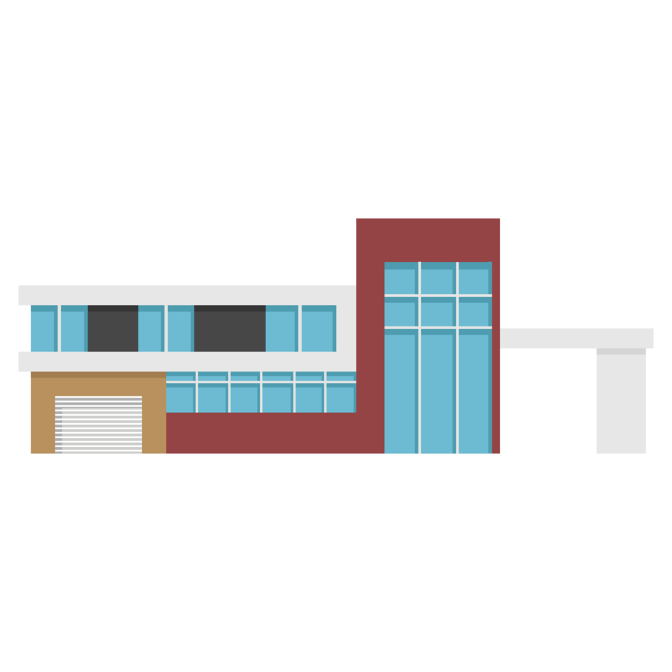 A modern house or home. Modern building and architecture. png