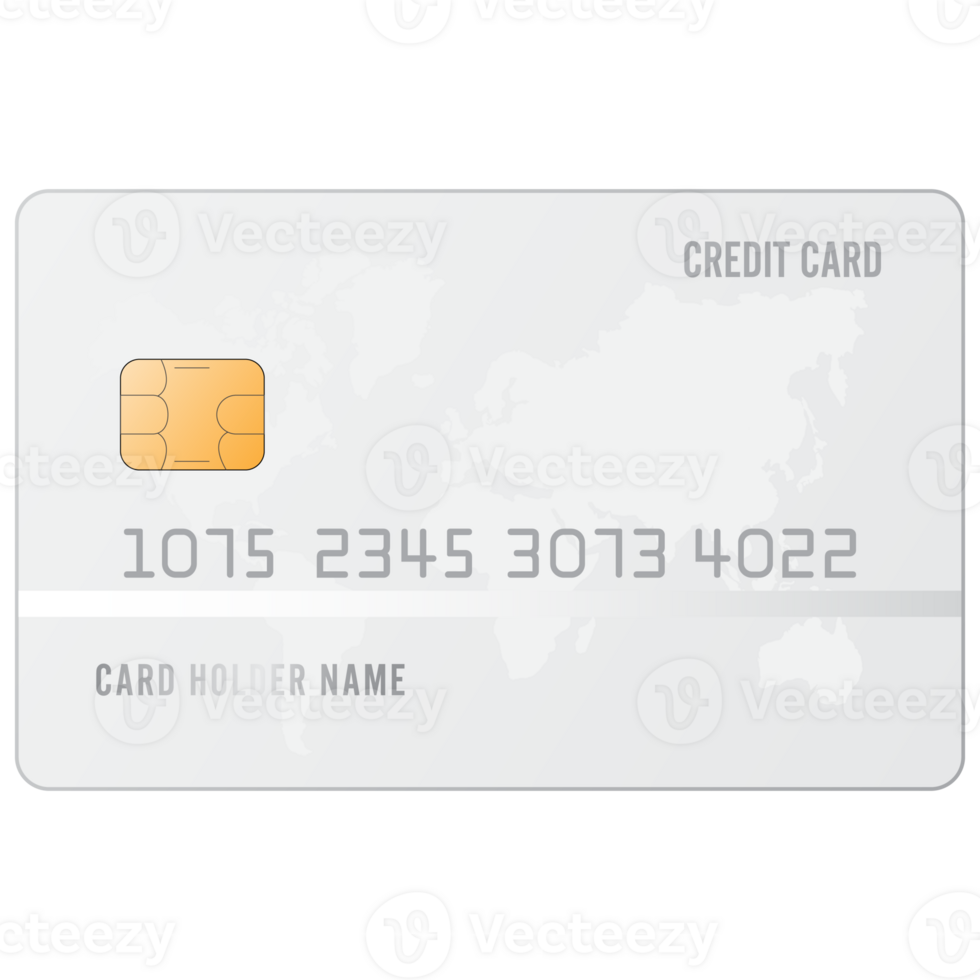 Credit card realistic mockup png