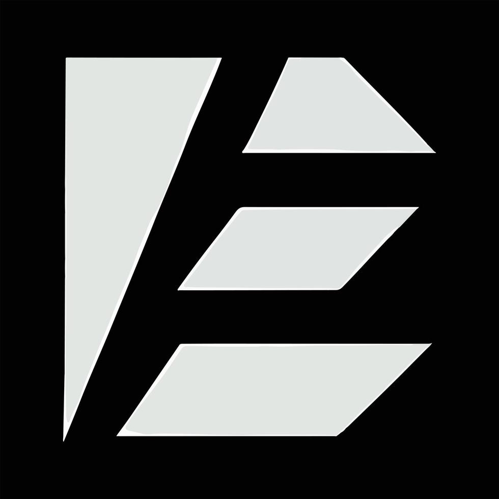 E Sport logo concept simple and futuristic vector