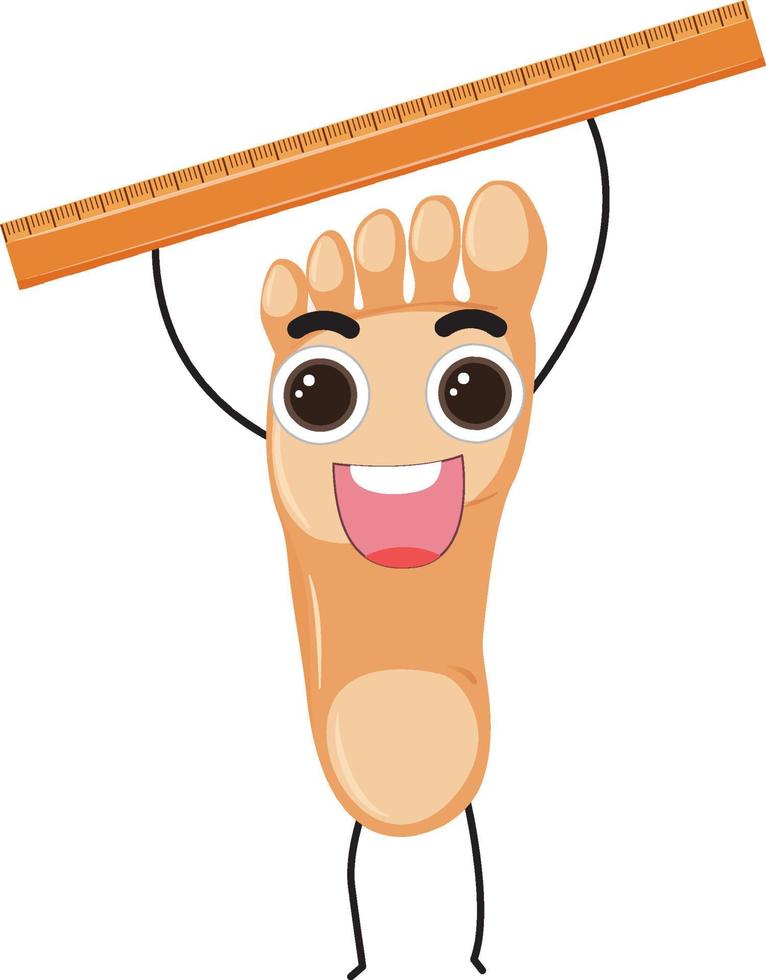 Foot with face expression vector