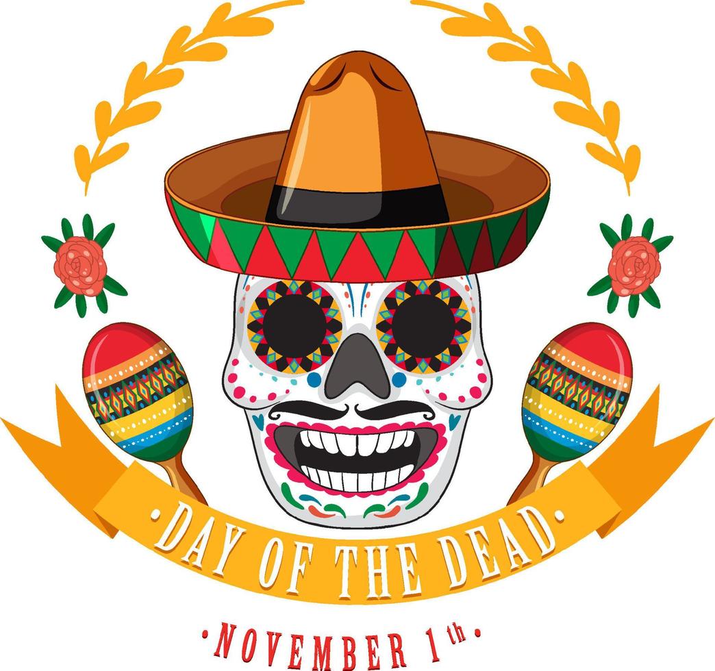 Day Of The Dead Logo Design vector