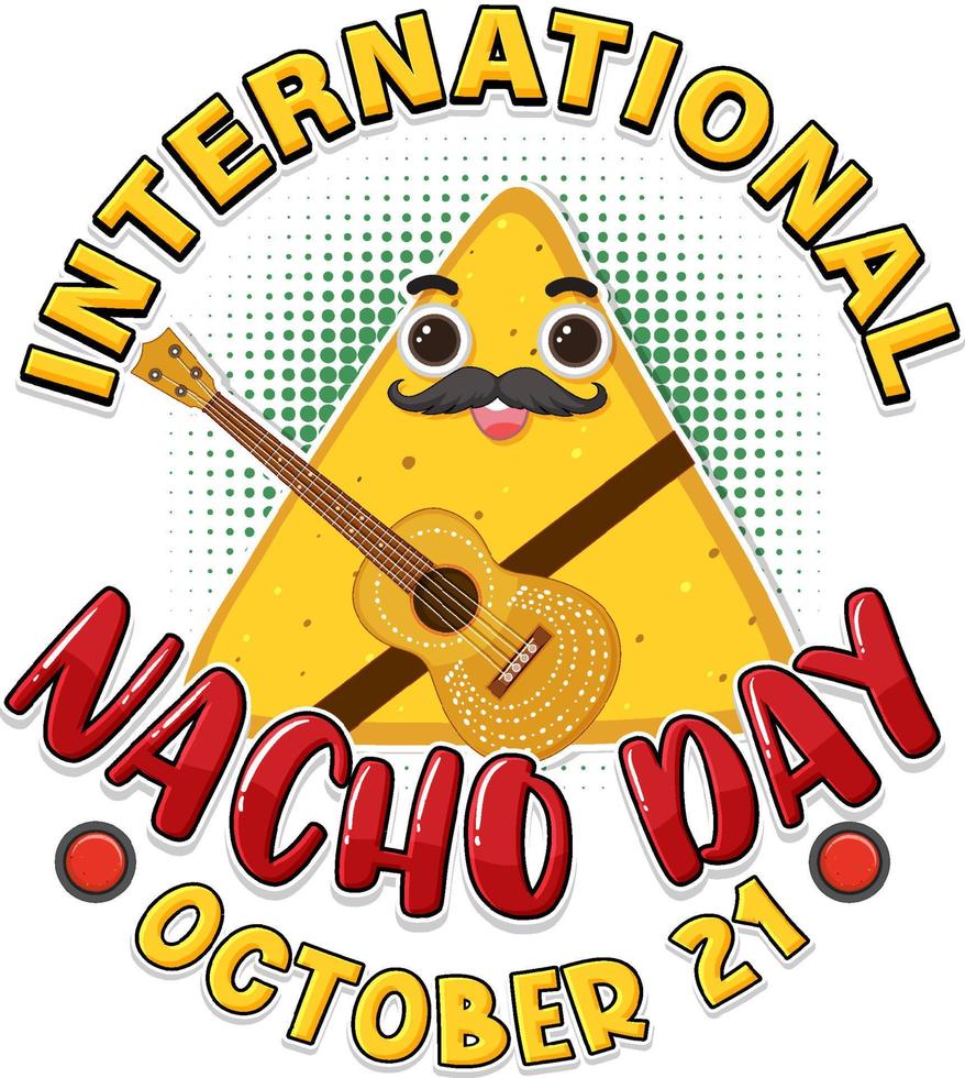 diseño de banner del día internacional de nacho vector