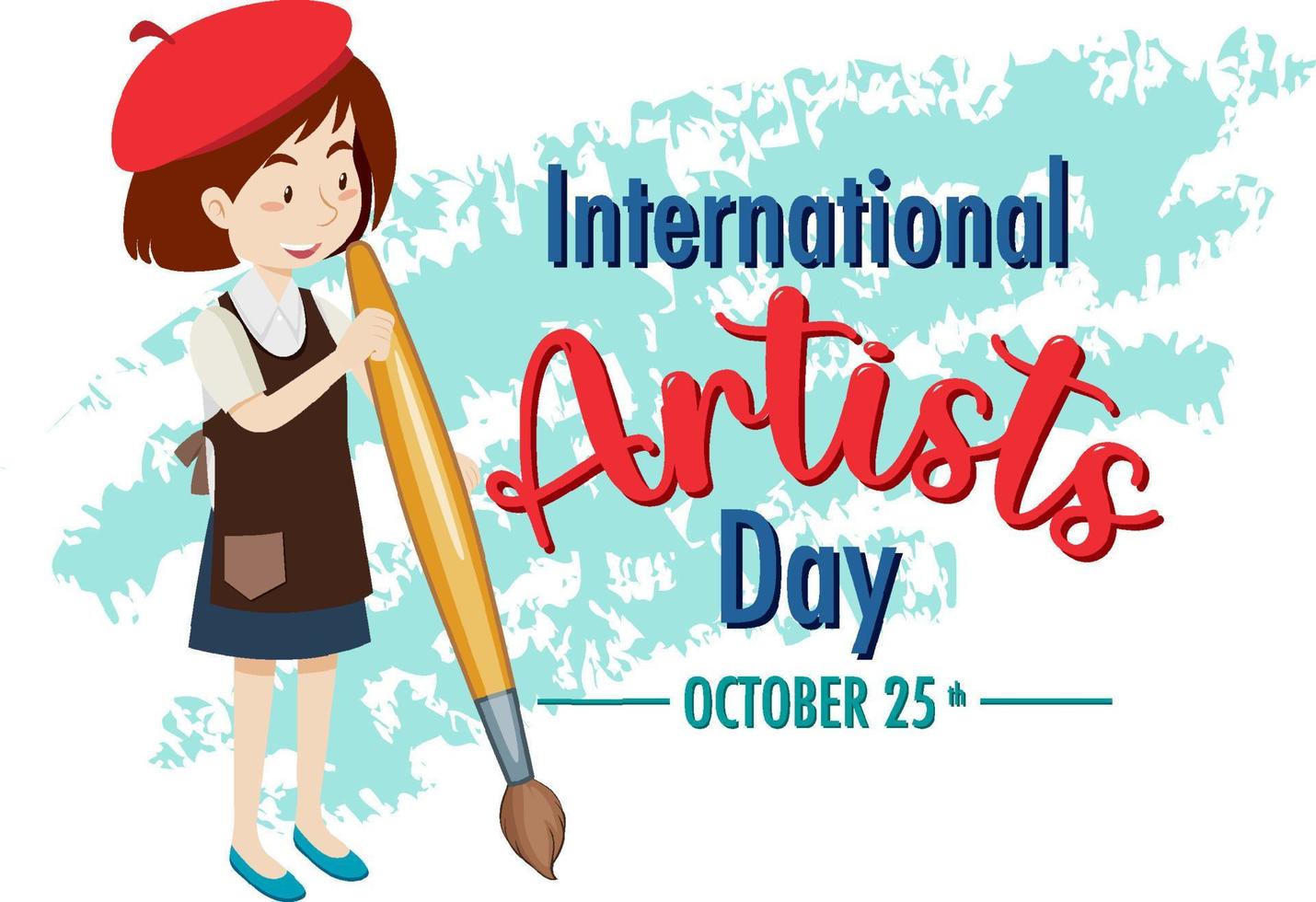 International Artists Day Poster Design vector