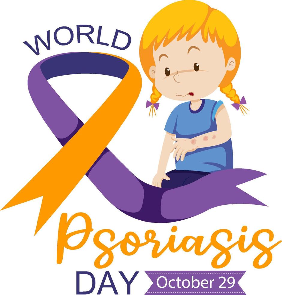 World Psoriasis Day Banner Design vector