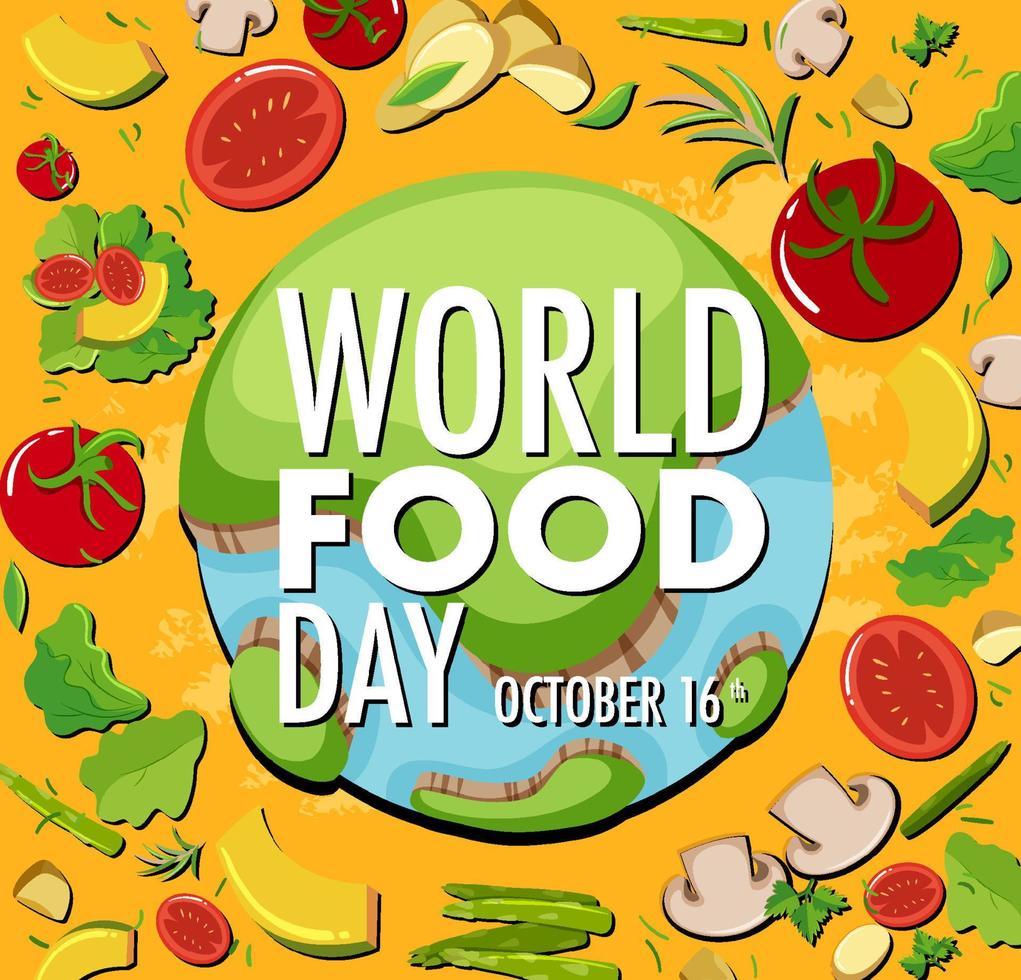 diseño de banner del día mundial de la alimentación vector