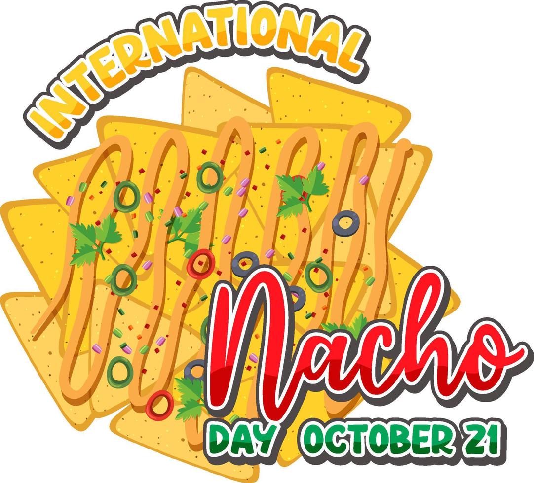 International Nacho Day Banner Design vector