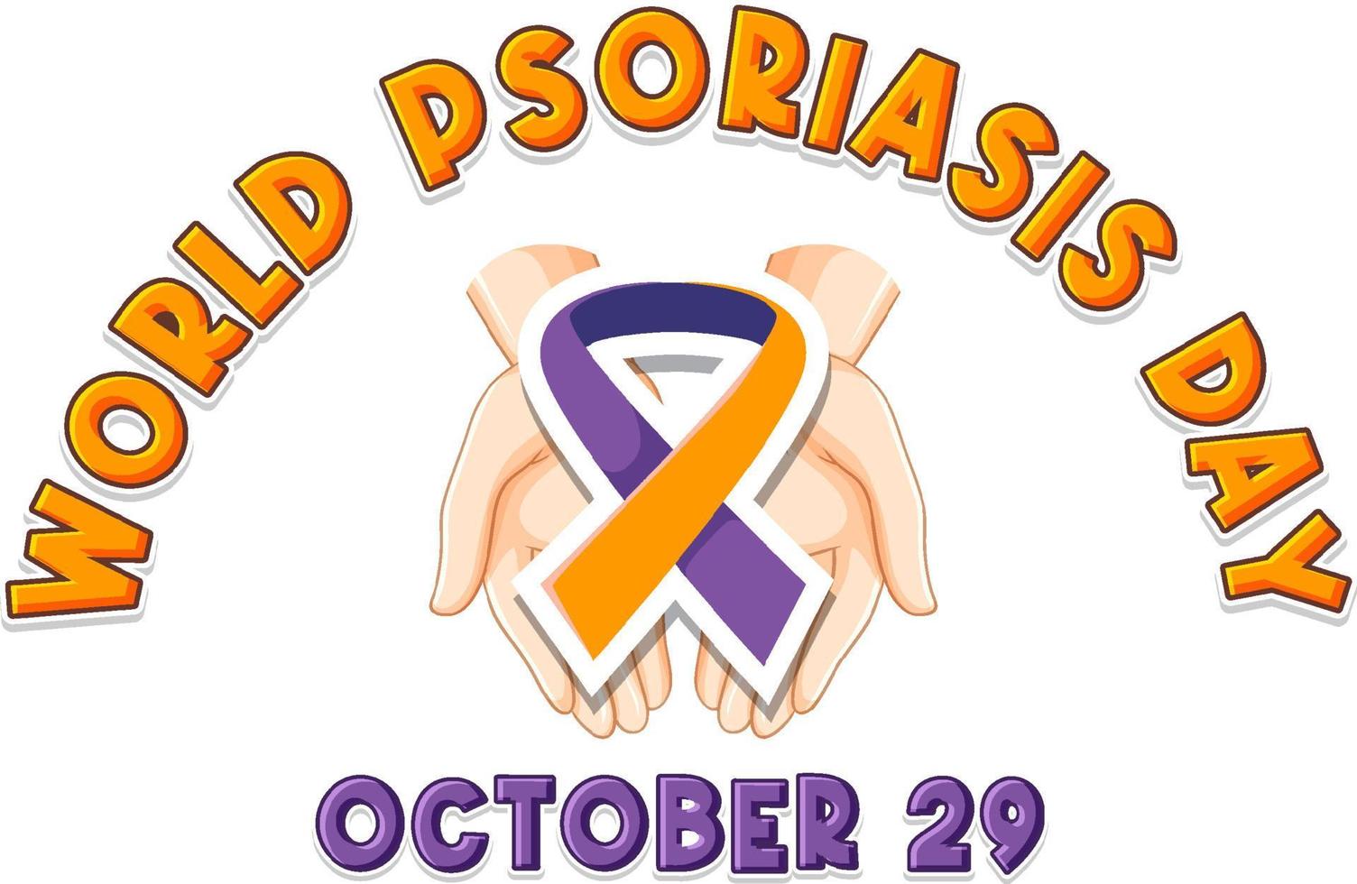 cartel del día mundial de la psoriasis vector